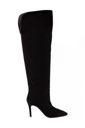 Black Suede Knee-High Boots VIA ROMA 15 | 4224NERO